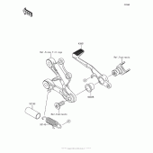 Схема узла: Педаль тормоза/torque Link для Kawasaki ZX636 Ninja ZX-6R ABS KRT Edition