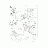 Схема узла: Воздушный фильтр для Kawasaki EX250 ZZR250