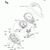 Схема вузла: Meter(s) для Kawasaki VN1500 VN1500 Classic Tourer Fi