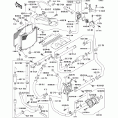 Схема узла: Радиатор (1/3) для Kawasaki ZX1100 ZZ-R1100