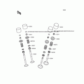 Схема вузла: Рокер & Клапан для Kawasaki ZR250 Balius-II