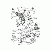 Схема узла: Крепление двигателя для Kawasaki ZX1400 ZZR1400 ABS