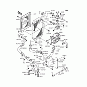 Схема вузла: Радіатор для Kawasaki VN400 Vulcan II