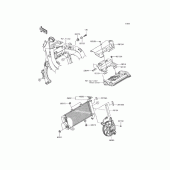 Схема узла: Радиатор для Kawasaki EX400 Ninja 400R ABS