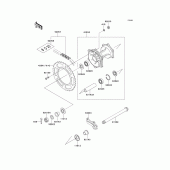 Схема узла: Ступица заднего колеса для Kawasaki KX250/ KX252 KX250