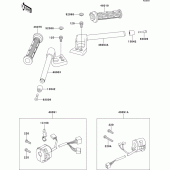 Схема узла: Руль & Пульт управления рулевой для Kawasaki ZX1100 ZZ-R1100