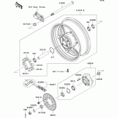 Схема вузла: Ступиця заднього колеса для Kawasaki ZX1000 Ninja ZX-10R