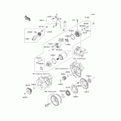 Схема вузла: Starter motor для Kawasaki KLX250 KLX250SF