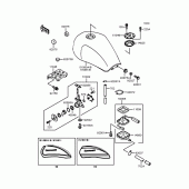 Схема вузла: Паливний бак для Kawasaki ZR750 Zephyr