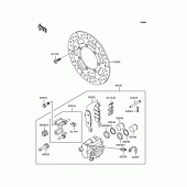 Схема вузла: Переднє гальмо для Kawasaki VN400 Vulcan Drifter