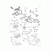 Схема вузла: Електроустаткування для Kawasaki EX500 GPZ500
