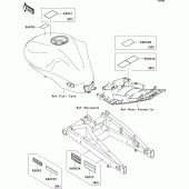 Схема узла: Информационные наклейки для Kawasaki EX650 Ninja 650 ABS