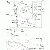 Схема узла: Задний тормозной цилиндр для Kawasaki ZR750 Z750R