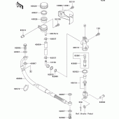 Схема вузла: Задній гальмівний циліндр для Kawasaki VN1500 VN1500 Classic FI
