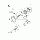 Схема вузла: Заднє колесо & Привідний ланцюг для Kawasaki KL250 KL250 Super Sherpa