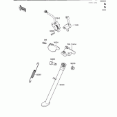 Схема узла: Подставка для Kawasaki KL650 KLR650