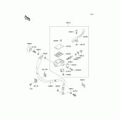 Схема вузла: Передній гальмівний циліндр Kawasaki KL250 KLR250