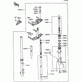 Схема вузла: Вилка передньої осі для Kawasaki VN750 VN750 Twin
