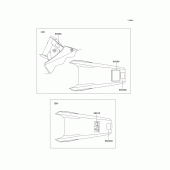 Схема вузла: Інформаційні наклейки для Kawasaki KX125