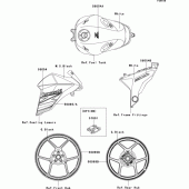 Схема вузла: Decals(white) для Kawasaki ZR800 Z800