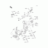 Схема вузла: Підніжки для Kawasaki KLX250 KLX250S