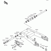 Схема вузла: Задній важіль (Маятник) для Kawasaki ZX600 Ninja ZX-6R