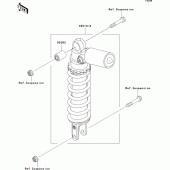 Схема вузла: Задній амортизатор для Kawasaki ZX1200 Ninja ZX-12R