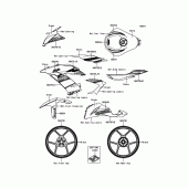 Схема вузла: Decals(Green) для Kawasaki ZX636 Ninja ZX-6R ABS