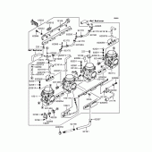 Схема вузла: Карбюратор для Kawasaki ZR1200 ZRX1200R