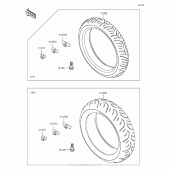 Схема вузла: Колеса (Шини) для Kawasaki KLZ1000 Versys 1000 LT