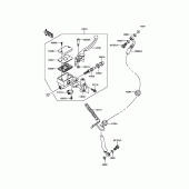 Схема вузла: Передній гальмівний циліндр Kawasaki VN900 Vulcan 900 Classic LT