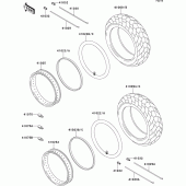 Схема узла: Шины для Kawasaki VN1500 VN1500 Classic