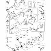 Схема вузла: Ignition switch(1/2) для Kawasaki EN500 Vulcan 500 LTD