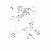 Схема вузла: Задній важіль (маятник) для Kawasaki VN1700 Vulcan 1700 Voyager ABS