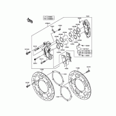 Схема вузла: Переднє гальмо для Kawasaki VN1700 Vulcan 1700 Voyager Custom ABS