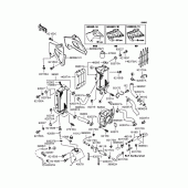 Схема вузла: Радіатор для Kawasaki KLX250 D-Tracker