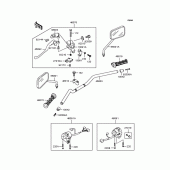 Схема вузла: Кермо для Kawasaki BJ250 Estrella RS