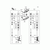 Схема вузла: Вилка передньої осі для Kawasaki ZG1400 Concours 14 ABS