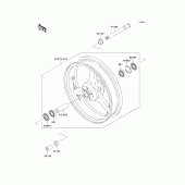 Схема узла: Ступица переднего колеса для Kawasaki ZX900 Ninja ZX-9R
