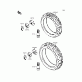 Схема вузла: Колеса для Kawasaki ZX400 ZXR400R