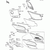 Схема вузла: Side covers/chain cover(1/2)(zx600-c1) для Kawasaki ZX600 GPX600R