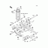 Схема вузла: Задня підвіска для Kawasaki ZX400 ZZR400