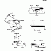 Схема вузла: Decals(blue/white)(zx600-c2/c3) для Kawasaki ZX600 GPX600R