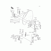 Схема вузла: Облицювальні елементи для Kawasaki VN1500 Vulcan 1500 Nomad Fi