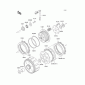 Схема вузла: Зчеплення для Kawasaki KL250 KL250 Super Sherpa