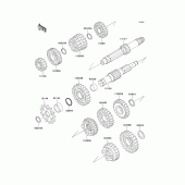 Схема узла: Трансмиссия для Kawasaki KX125