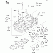 Схема вузла: Головка циліндра для Kawasaki ZR750 ZR-7S