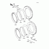Схема узла: Шина для Kawasaki KL250 KLR250