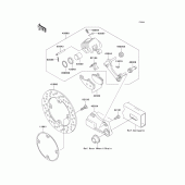 Схема узла: Задний тормоз для Kawasaki ZR750 Z750