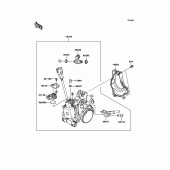 Схема узла: Throttle для Kawasaki KLX250 KLX250